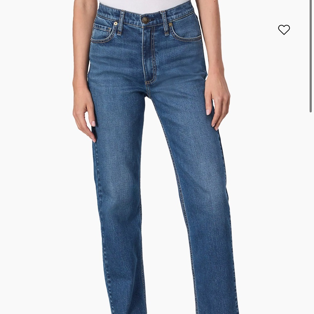 Rag & Bone, size 28, Harlow mid-rise straight leg. Med wash.